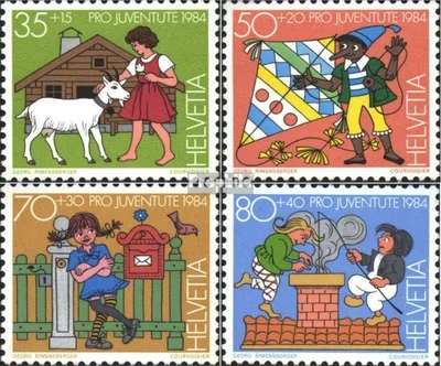 Produktbild von Briefmarken Schweiz 1984 Mi 1284-1287 (kompl.Ausg.) gestempelt Pro Juventute
