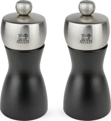 Produktbild von PEUGEOT Pfeffermühle FIDJI 12cm Edelstahl Buchenholz Schwarz Stahlmahlwerk