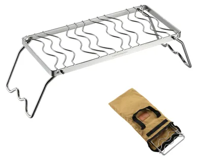 Image de Gril de camping portable et pliable en acier inoxydable