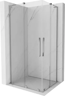 Zdjęcie produktu dla Mexen Velar L Duo kabina prysznicowa rozsuwana 90 x 80 cm, transparent, chrom - 871-090-080-02-03-01