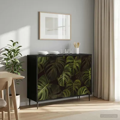 Obrázok produktu pre vidaXL Komoda ELBURG, čierna, vzhľad dubu, 102 x 33 x 76 cm