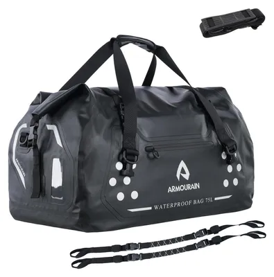 Produktbild von Motorrad-Trockentasche 75 L Wasserdichte Reisetasche Schwarz