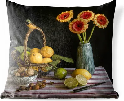 Produktbild von MuchoWow® Outdoor Kissen - Blumen - Sonnenblume - Zitrone - 40x40 cm - Wetterfest - Lounge Kissen - Kopfkissen - Interieur - Polster mit Bild