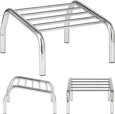 Image de Tabouret de coiffeur antidérapant escabeau chromé