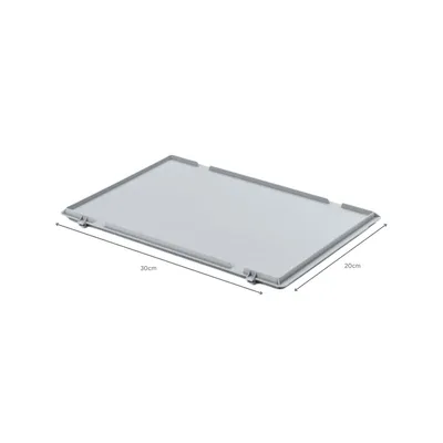 Produktbild von Scharnierdeckel für Eurobehälter | HxBxT 2,7x20x30cm