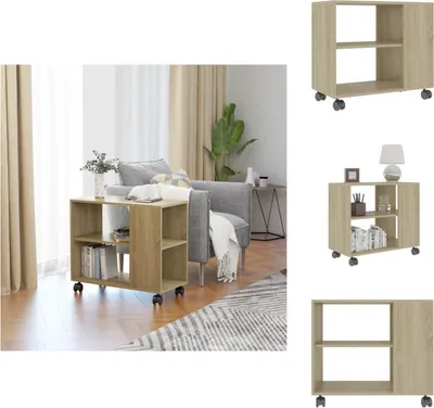 Obrázok produktu pre vidaXL Bočný stolík Sonoma dub 70x35x55 cm materiál na báze dreva - Bočné stolíky
