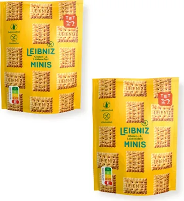 Image de Leibniz MINIS sans gluten et sans lactose délicieux biscuits au beurre 100g 2er Pack