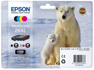 Produktbild von Original Epson 26XL / C13T26364010 Tintenpatrone MultiPack