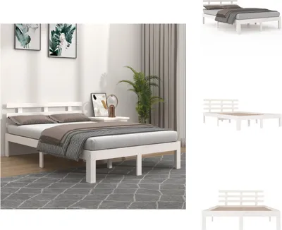 Obrázek produktu pro vidaXL Postel z masivu bílá 140x200 cm - Postele a válendy