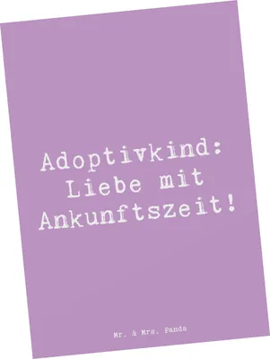 Produktbild von Mr. & Mrs. Panda Postkarte Spruch Adoptivkind Liebe - Lavendeltraum - Geschenk, Familienbande, Ansichtskarte, Weihnachten, Familie Verwandte, Magische Momente, bildkarte