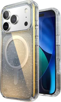 Immagine prodotto di Speck Presidio Lux MagSafe - Custodia per iPhone 17 Pro (Hyper Mirror Glitter / Silver Metallic)