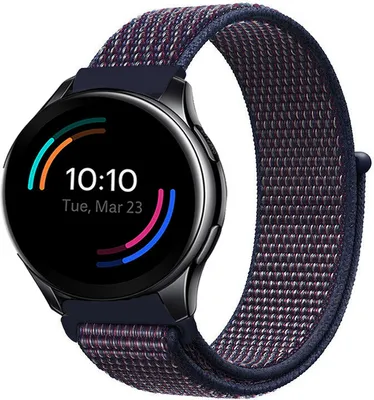 Produktbild von Strap-it OnePlus Watch Nylonarmband (Lila-Blau)