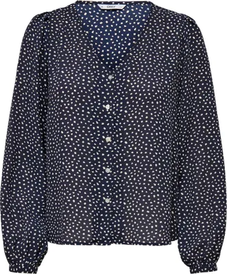 Produktbild von Langarm Bluse Print Muster V-Neck Business Tunika Top ONLSONJA | L