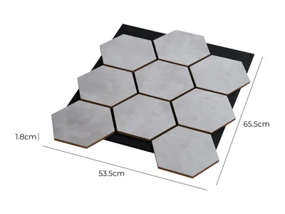 Produktbild von Akustisches Holz-Sechseckpaneel Fusec, Nachbildung Beton