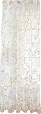 Produktbild von Feather Design Drapel Wohnzimmer Balkon Fenster Tüll Voile Sheer Curtain Dekor-Golden
