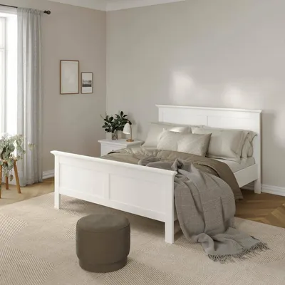 Image de Saudel - Lit 1,5 Place, Blanc, Matelas 170x200 cm