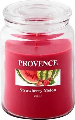 Obrázek produktu pro Svíčka Ve Skle S Víčkem 510G, Jahoda+Meloun