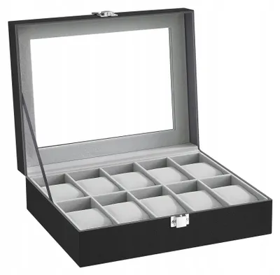 Produktbild von SONGMICS Uhrenbox Organizer für 10 Uhren mit Glasdeckel
