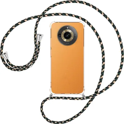 Produktbild von Handykette Backcover-Schutzhülle mit Band (Metall silberfarben) für Realme 11 5G (6.72'') - camouflage
