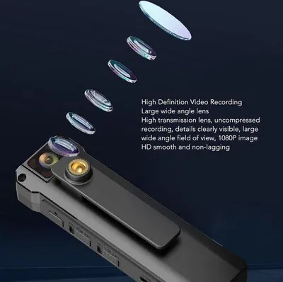 Obrázok produktu pre Bezdrôtový videorekordér s rozlíšením 1080p a otočným objektívom o 180° – Malá kamera s detektorom pohybu a batériou s kapacitou 1200 mAh – Prenosná bezpečnostná kamera s upevňovacou svorkou.