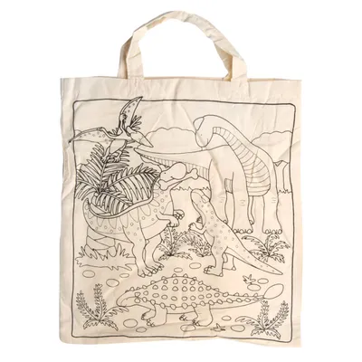 Image de Goki Katoenen Tas - Dinosaurus