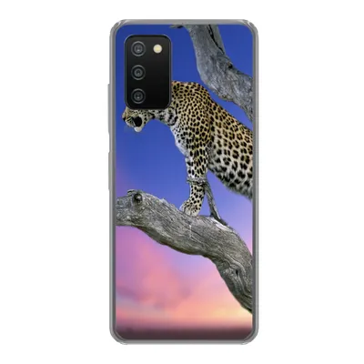 Produktbild von MuchoWow® Handyhülle Schutzhülle Hülle für Samsung Galaxy A03s Leopard - Baum - Zweig Silikon Softcase Handy Hülle - Schutz
