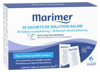 Produktbild von Kochsalzlösung, Marimer, Nasenspülung, Entfernung von Allergenen und Sekreten, 30 Beutel