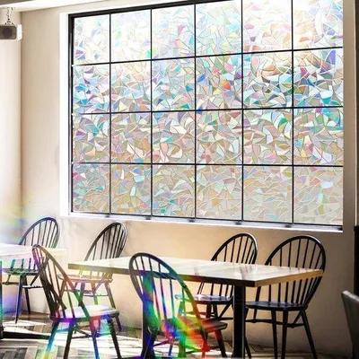Productafbeelding van Famanu Raamfolie, privacyfolie - Regenboogmotief, 45 x 200 cm, zelfklevend