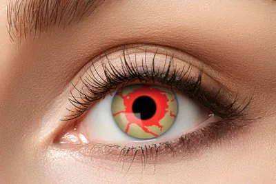 Obrázok produktu pre Eyecatcher Color Fun - farebné kontaktné šošovky Blood Shot 2 Bloodshot lenses 2 - 2 kusy (1 pár) - ideálne na karneval, maškarný ples, Halloween a párty