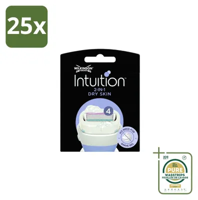 Productafbeelding van 25 scheerkopjes voor de Wilkinson Intuition, geschikt voor de gevoelige huid - met kokosmelk en amandelolie - voordeelverpakking - 25 stuks