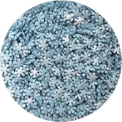 Produktbild von Zuckerdekor Blaue Schneeflocken 80g