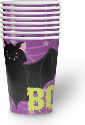 Produktbild von Becher Halloween Skelett – 8er-Pack, 250 ml, gruselige Partydeko für Halloween