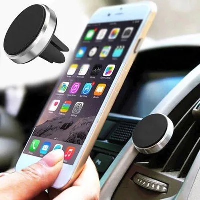 Image de Jumada - Support magnétique universel pour téléphone portable, idéal pour voiture / Fixation pour voiture - Or Noir