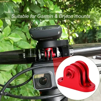 Obrázek produktu pro Bnineteenteam kovový držák kamery, adaptér pro montáž na kolo se 3 šrouby, držák kamery pro cyklistický počítač (červený)