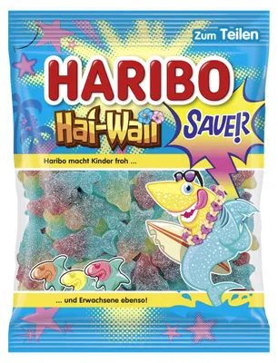 Obrázek produktu pro Haribo Hai-Waii ovocné žvýkačky, extra kyselé s ovocnou příchutí, 175 g