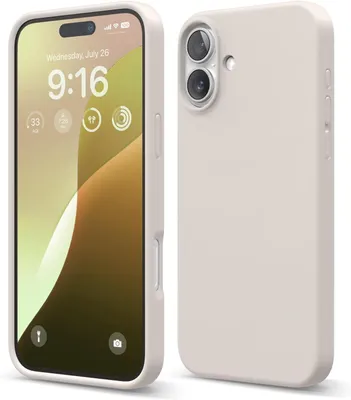 Produktbild von Elago Premium Silikonhülle für iPhone 16 Plus Stone