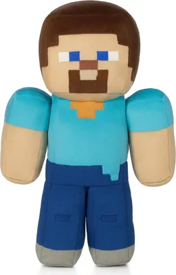 Produktbild von Minecraft Plüschtier Stofftier Kuschel Steve 30 cm Spielerfigur blau