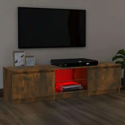 Produktbild von The Living Store TV-Schrank mit LED-Leuchten Räuchereiche 140x40x35,5 cm