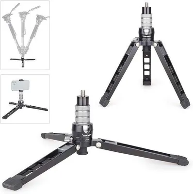 Produktbild von Kompaktes Stativ mit Mobilhalterung, Aluminium, 1/4" bis 3/8" Gewinde, 15kg Belastbar