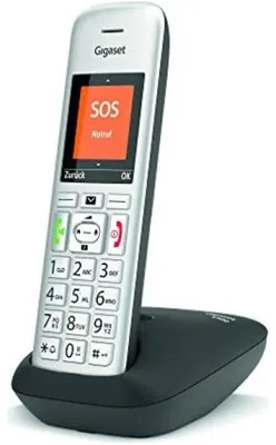 Produktbild von Gigaset E390, Analoges/DECT-Telefon, Kabelloses Mobilteil, Freisprecheinrichtung, 200 Eintragungen, Anrufer-Identifikation, Weiß