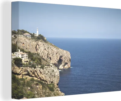Produktbild von OneMillionCanvasses® - Leinwandbilder - 140x90 cm, Spanien - Meer - Küste, Wandbilder Kunstdruck Wanddekoration - Foto auf Leinwand - Gemälde auf Holzrahmen