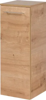 Produktbild von FACKELMANN Midischrank B.PERFEKT / Badschrank mit Soft-Close-System / Maße (B x H x T): ca. 30 x 81 x 32 cm / hochwertiger Midischrank für das Bad / Korpus: Braun / Front: Braun / Breite: 30 cm