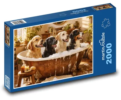 Obrázek produktu pro Puzzle 2000 Čtyři psi ve vaně - martinpuzzle