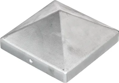 Obrázek produktu pro Krytka sloupku Alberts pro dřevěné sloupky | vysoký tvar | hliníkový odlitek | polotovar | 120 x 120 mm | sada 2 kusů