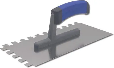 Productafbeelding van Roestvrijstalen Getande Troffel - 270x130mm - Ergonomisch Handvat voor Perfecte Tegelplaatsing