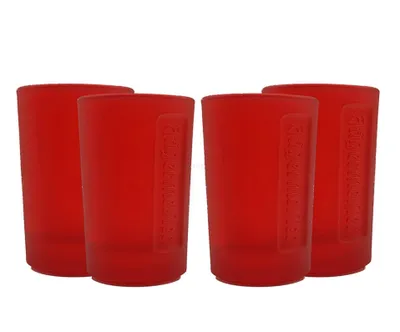Produktbild von Jägermeister Gläser-Set MANIFEST Shotgläser 4Stk ROT - Shot Gläser 4cl, Schnapsglas Shotglas, Vodka, Tequila, ideal für Gastronomie, Club, Bar, Party