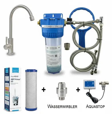 Produktbild von TWL Vario Filtersystem 'Safe-Premium-Plus' mit Inline Wirbler 2.8, Primus SD und Aquastop