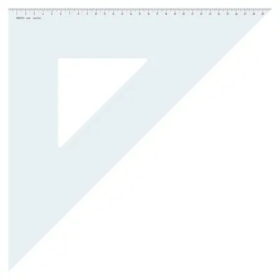 Produktbild von Aristo Dreieck 45 Grad ohne Facette Hypotenuse 42 cm, Teilung 29,7 cm