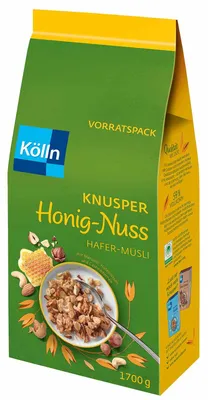Obrázek produktu pro Kölln 2937303005 Knusper Honig-Nuss Müsli 1,7 kg