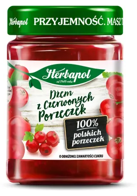 Zdjęcie produktu dla Herbapol dżem z czerwonych porzeczek 280g